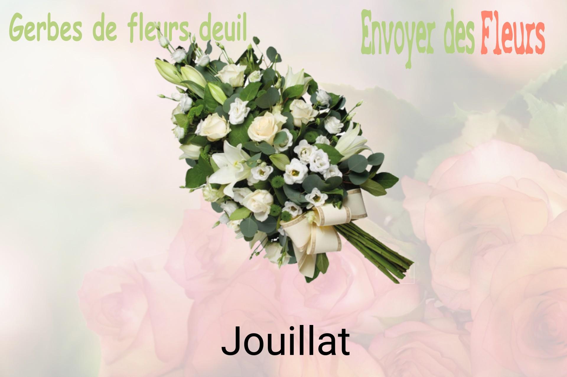 Gerbe de fleurs de deuil livrée à Jouillat